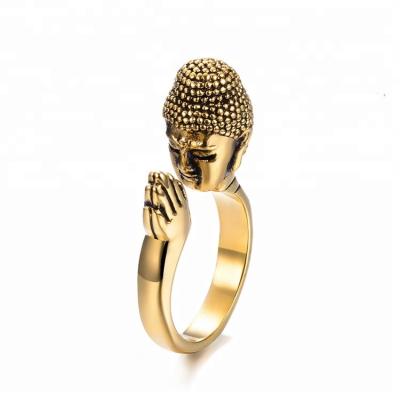 China Custom High Quality Religious Stainless Steel Eternity Buddha Cheap Religion Rings for sale