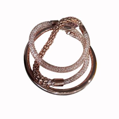 China Elegant Women Jewelry Stainless Steel Real Snake Rope Bracelet Gold Stainless Steel Charm Leather Bracelet for sale