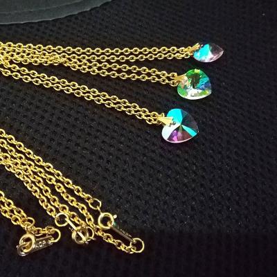 China Cheap promotion sales promotion heart crystal necklace for sale