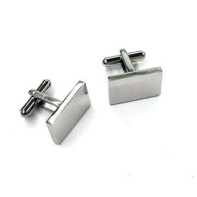 China Fashionable Hot Selling Custom Stainless Steel Rectangle Cufflink For Shirt for sale