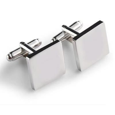 China Fashionable Wholesale Products Custom Stainless Steel Square Cufflink For Suit for sale