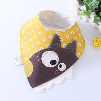 China Factory Wholesale Eco-freindly Baby Triangle Saliva Towel Directly Bibs Comfortable Soft Organic Cotton for sale