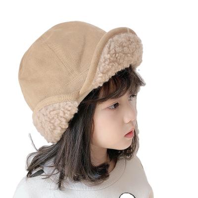 China Eco-freindly New Style 2021 Springs Plus Thick Velvet Baby Windproof Hat for sale