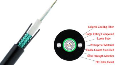 China Cabo ótico modo blindado exterior do núcleo de GYXTW 12 do multi com diâmetro de 8mm à venda