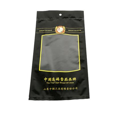 China Customized Logo Cigar Humidor Bags Plastic Zipper Pouch Cigar Bags Moisturizing Packaging Cigar Packaging Bag for sale