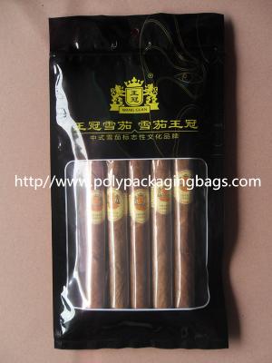 China Resealable Plastic Cigar Bags With Humidity Controlled System For Nicaragua Cigars / Dominica Cigars for sale