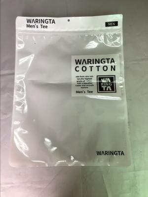 China Bolso tejido no- respetuoso del medio ambiente material de la ropa del bolso Ziplock de la cremallera de la ropa en venta