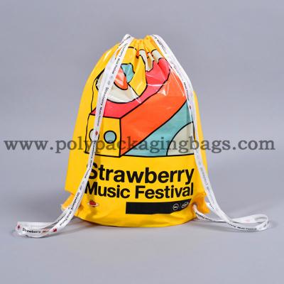 China 40L 0.05mm PE de Plastic Rugzak van Drawstring voor de Plastic Zakken van Kledingsdrawstring Te koop