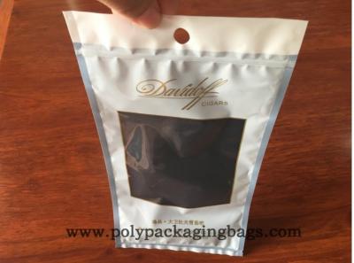 China Kundenspezifische Druckzigarren-rollende Tabak-Blatt-Verpackentasche 4x6 5g 10g 100gr mit klarem Fenster mit Reißverschluss zu verkaufen