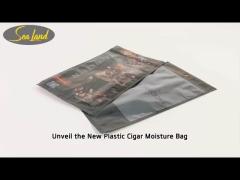 Recycled OPP PE Cigar Humidor Bags With Zipper Closure Cigar Humi Zip Bag