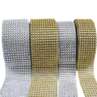 China Flatback 4/6/8/12 Tiers Plastic Crystal Rhinestone Mesh Sheet Trimming Garment Accessory for sale