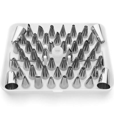 China Sustainable 52pcs Stainless Steel Cake Nozzles Tip Decorating Tool Kit for sale