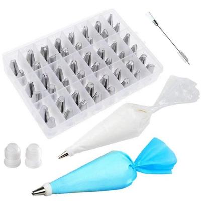 China Viable Hot Sale 62pcs Stainless Steel Spout Set Pastry Piping Tips Cake Decorating Supplies for sale