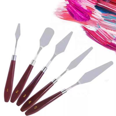 China Viable Stainless Steel Cake Cream Spatula Set Art Oil Painting Scraper Palette Knife Baking Tool for sale