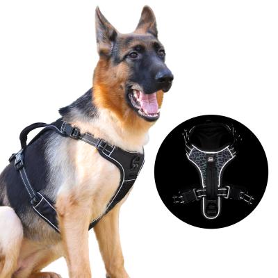 China Adjustable Soft Padded Reflective Pet Oxford No-Clog Dog Vest No-Pull Dog Harness Reflective Pet Invest Dog Harness Set Luxury Custom for sale