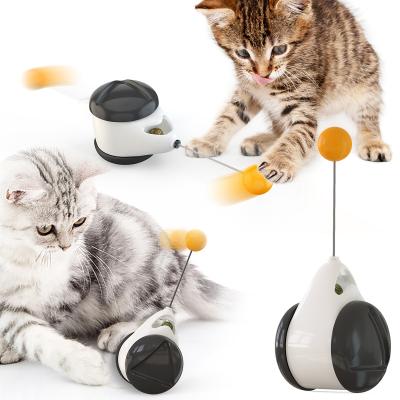 China Cat Toys Irregular Viable Interactive Robotic USB Charging 360 Degree Self Rotating Ball Feather Mouse Automatic Toys For Cats Kitten for sale