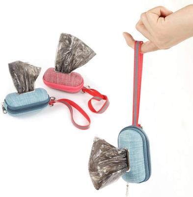 China Breathable Dog Poop Waste Bag Dispenser Holder Leash Attachment Dog Waste Bags With Metal Zipper Pick Up Poop Bag Holder for sale