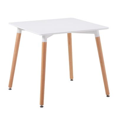 China Nordic Luxury Cheap Modern Dining Base Minimalist Restaurant Furniture Wooden Three Legs Round Glass Top Dine Dining Table Table for sale