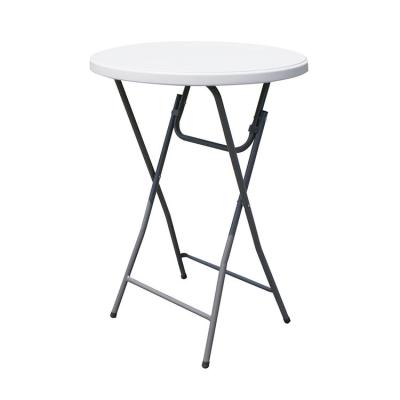 China Best Free Sample High Price 80cm Bar Table Easy Carry Round Plastic Top Supplier In China for sale