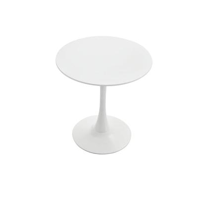 China Tulip Base Nordic White Luxury Minimalist Small Furniture Round Dining Tables Modern Set Wood Dining Metal Restaurant Home Furniture for sale