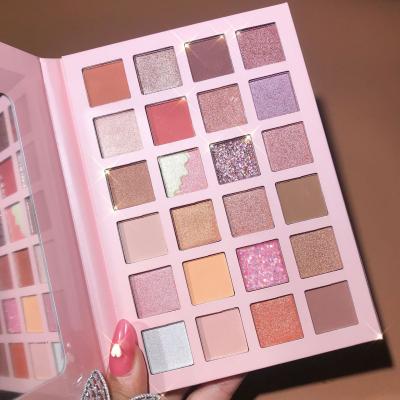 China EYES 24 Colors Glitter Fashion Pearl Ladies Eyeshadow Palette Custom Makeup Beginner Eyeshadow Palette for sale