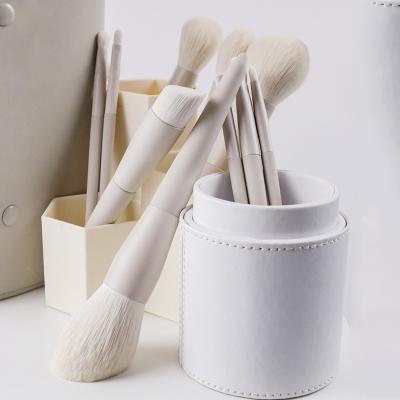 China Wholesale 10 Face Gray Portable Makeup Brush Professional Makeup Brush Set Mute Beauty Makeup Tool Kit With Wooden Handle for sale