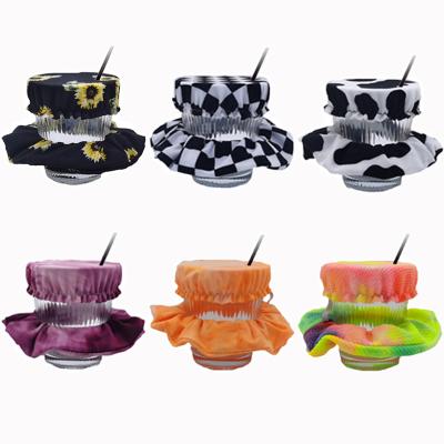 China Fashion drop shipping drink nailing prevention my cup scrunchie cup safe cover dyed tying pocket nightclub elastic hair scrunchies for sale