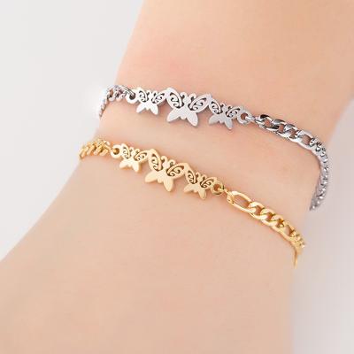 China Durable 18K Gold Plated Stainless Steel Bracelet Selling Trendy Style Manufacturers for sale