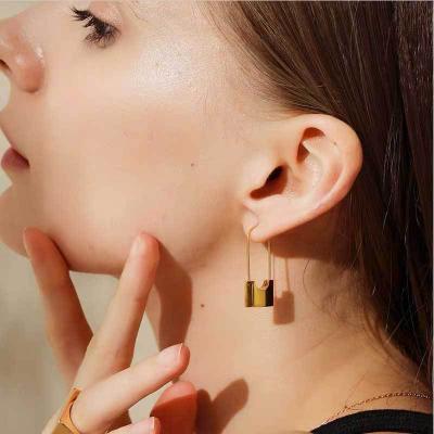 China Long Durable Tassel Earrings Unique And Fashion Materials Women Lock Shape for sale