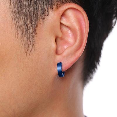 China Durable Simple Cheap Stainless Steel Gold Hoop Earring For Man for sale