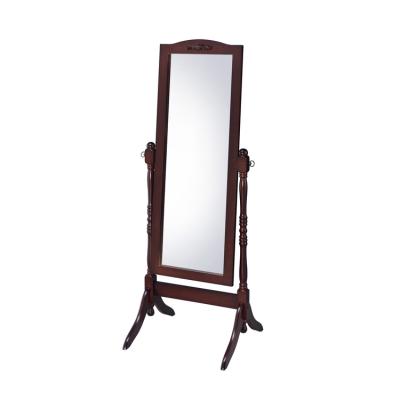 China Large Solid Wood Modern Rustic Integral Floor Decorative Floor Standing Mirror For Sale for sale