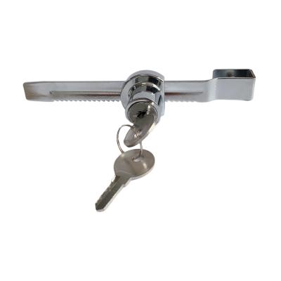 China Kitchen Sliding Zinc Alloy Show Glass Door Lock With 1Steel Rack for sale