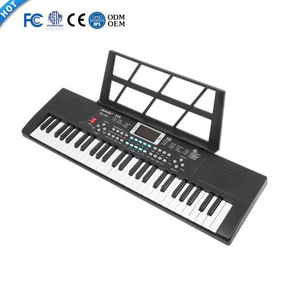 China Toy 54 Keys ABS Electronic Organ Toy Piano Children Black Battery Operated Keyboard With Microphone For Sale for sale