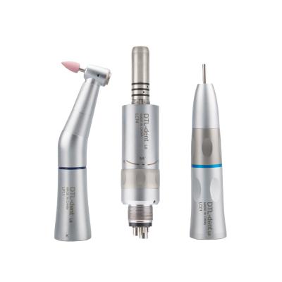 China Metal dental slow speed handpiece set 2 and 4 hole internal waterway suit against right angle motor for sale