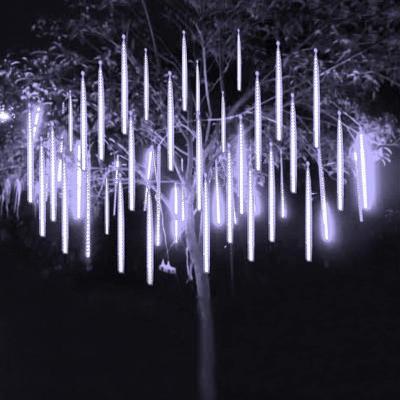 China Outdoor PVC Wire LED Christmas Lights Meteor Shower Lights 10 Tubes LED Icicle Falling Rain Cascading String Lights For Christmas for sale