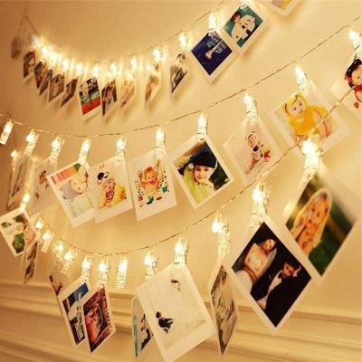 China Photo Clips String Photo Clip Light Battery Operated String Lights Fairy LED Clip String Lights for Gifts Patio Christmas Bedroom Wedding Decor for sale