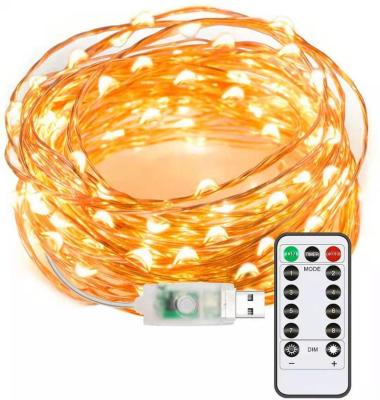 China Copper Wire String Amazon Christmas Light Hot Selling Color Changing Fairy Copper Wire String Lights 100 LED Twinkle Lights With Outdoor for sale