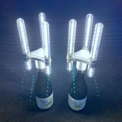 China ABS Factory OEM Triangle Head Champagne Bottle Sparkler Flashing Light Strobe Rechargeable LED Stick LED Light For Party Bar for sale