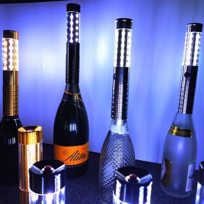 China Factory Supplier Aluminum Alloy LED Sparkler Light Champagne Bottle LED Sparklers Rechargeable Strobe Stick For Party Bar for sale