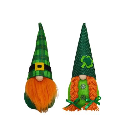 China 2022 Handmade Tomte St Patrick's Day Scandinavian Plush Irish Day Festival Table Ornament Newcomer Handmade Bunny Gnomes Decorative for sale