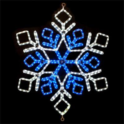 China Steady or Twinkle Decoration Waterproof Outdoor Lighting Hanging Ornament 110V/220V Led Christmas Rope Light Snowflake Pattern Lights for sale