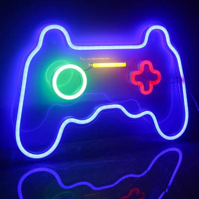 China Residential Custom LED Neon Light Signs Game Shaped Neon Lights Gamepad Neon Signs LED For Wall Decor Bedroom Party Decoration for sale