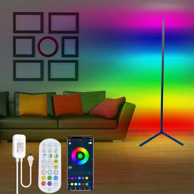 China Modern RGB Color Changing Standing Lamp Mood Lighting Night Light Dimmable LED Corner Floor Lamp With Outdoor For Living Room for sale