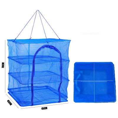 China Hot Selling Easily Assembled 3 Layer Amazon Herb Fish Drying Rack Hanging Baskets Fishing Dry Net for sale