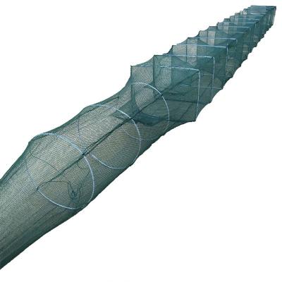 China Mesh Knotless Fish Shrimp PE Multifilament Net Collapsible Crab Traps Cage Eel Cage Trap Fishing Trap for sale