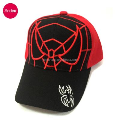 China SEDEX JOINT Social Balance Factory 6 Panels Cartoon Spider Man Kid Hat for sale