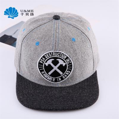 China JOINT Felt Wool Hip Hop Snapback Promotional Hat for sale