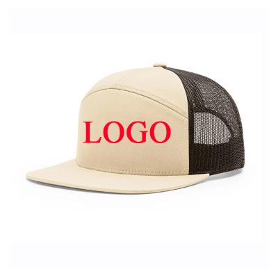 China Embroidery HS19 Women's Cotton Patchwork Patchwork Casual Custom Wholesale Custom Logo Snap Back 5 Panel Simple Empty Trucker Mesh Cap Hat for sale