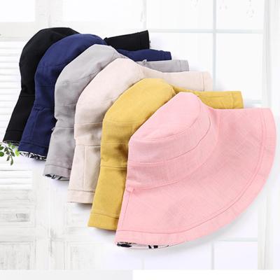 China Custom Logo hot sell plain fisherman design summer student fashion picture wear boho fisherman bucket hat bilateral hats for sale