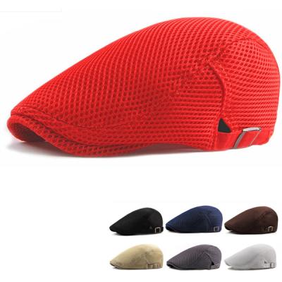 China Wholesale Picture Man Women's Casual Adjustable Street Use Mesh Spring Scaley Summer Beret Cap Breathable Gradual Cap for sale